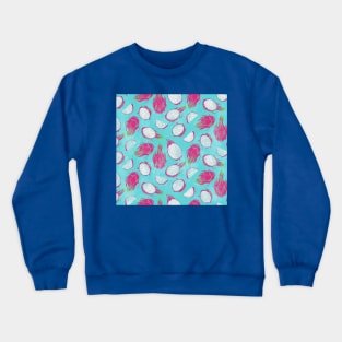 Teal Dragon Fruit Crewneck Sweatshirt